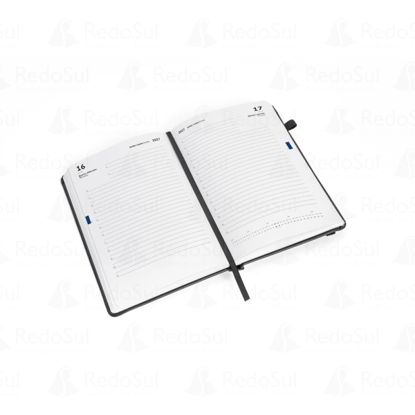 Agenda Diária personalizada 14 x 20 cm Capa em PU à base de água